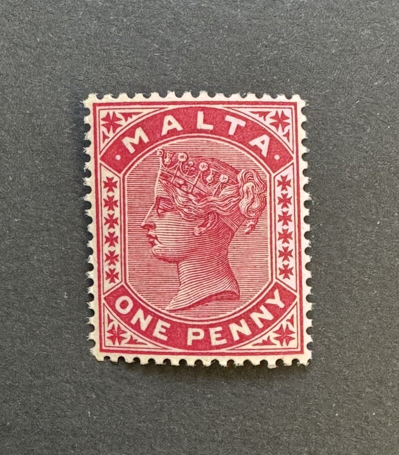 Malta SG 22 1d Carmine MNH - CAT £13