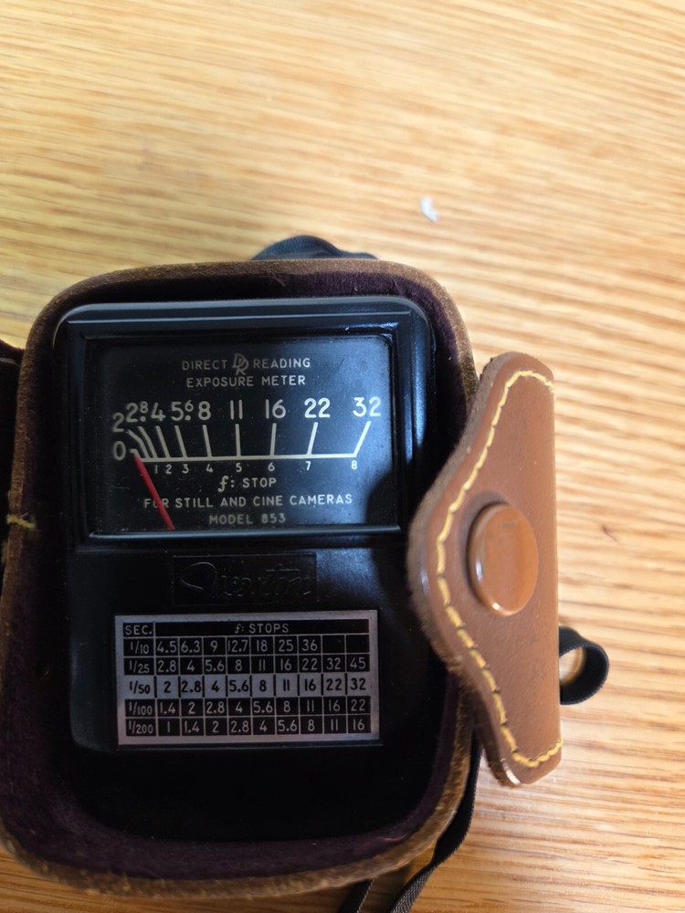Weston Model 853 Vintage Light Exposure Meter Leather Case
