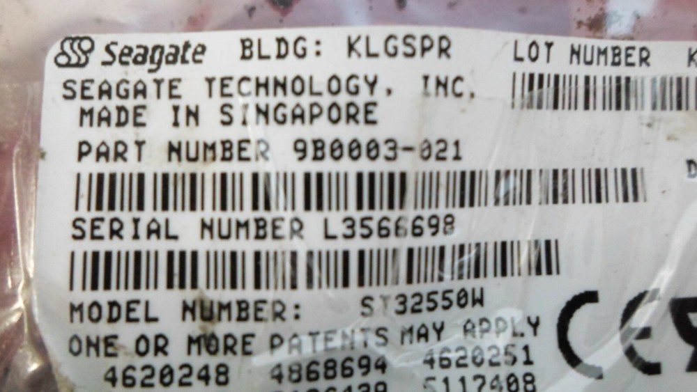 Seagate ST32550W 9B0003-021 Controller Board