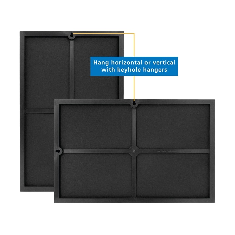 Set of Six Front Loading Picture Frames Wall Gallery Black Modern Decor New