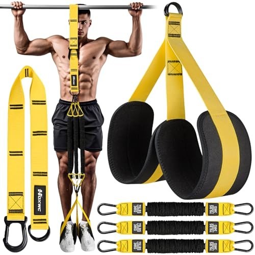 Adjustable Heavy Duty Pull Up Assistance Bands - 3 Pack, Comfortable Fabric, Hom