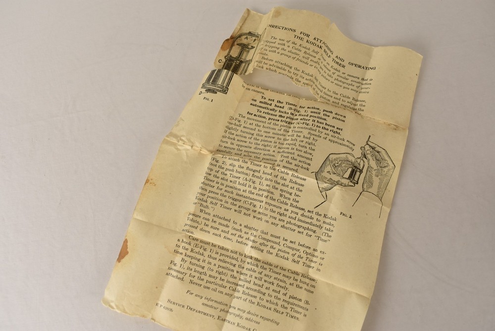 Kodak Vintage Self Timer with Instructions