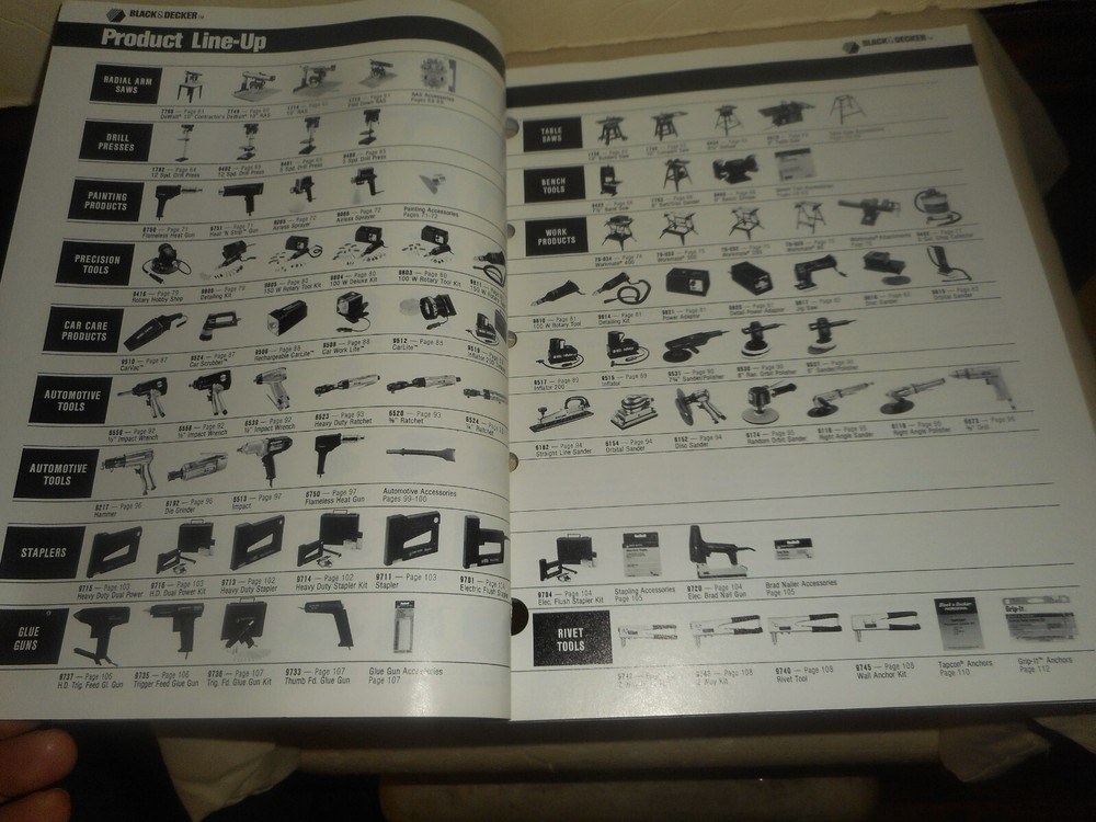 BLACK & DECKER Catalog 1987-88 Power Tools & Accessories 225 pages