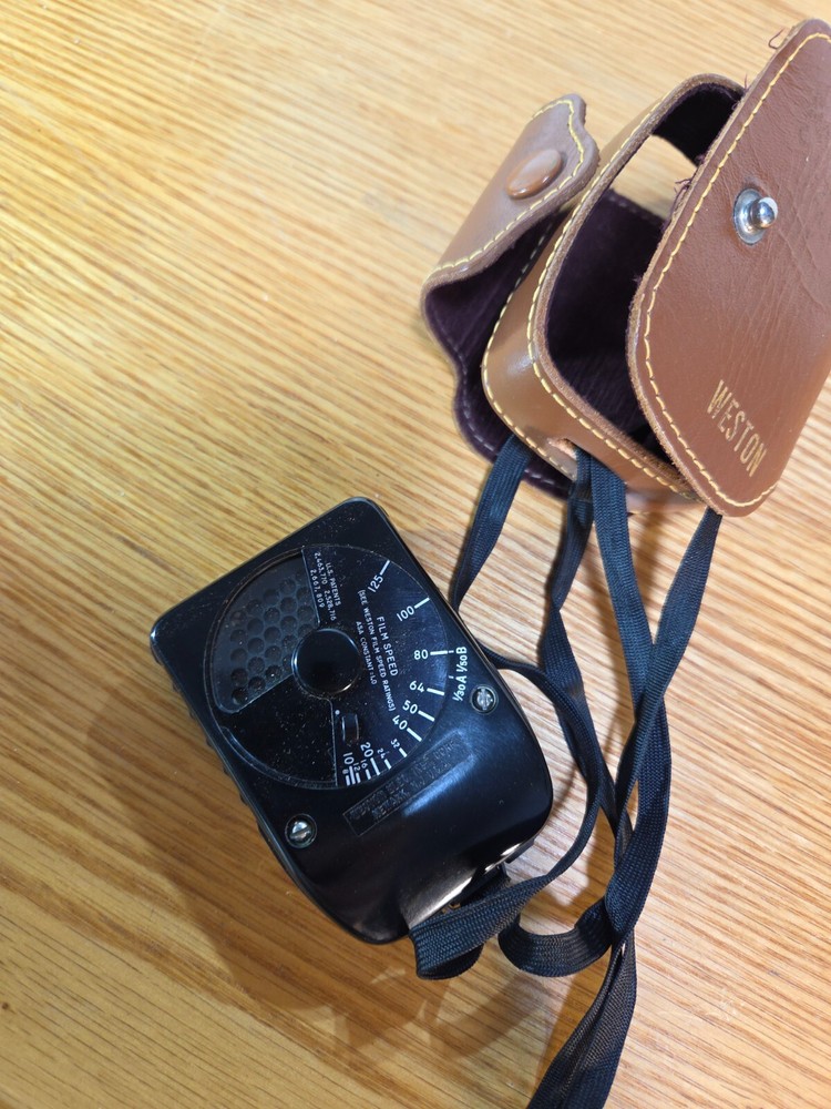 Weston Model 853 Vintage Light Exposure Meter Leather Case