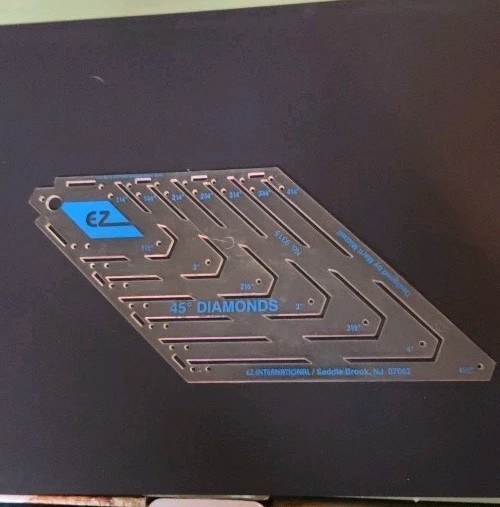 EZ 45 Degree Diamonds Template Acrylic Vintage