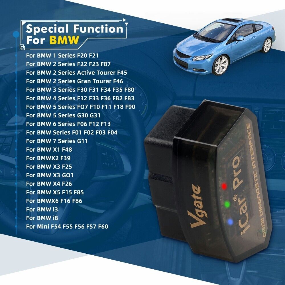 ICar Pro Bluetooth4.0 OBD2 ELM327 Diagnostic Fault Scanner Tool Code Read
