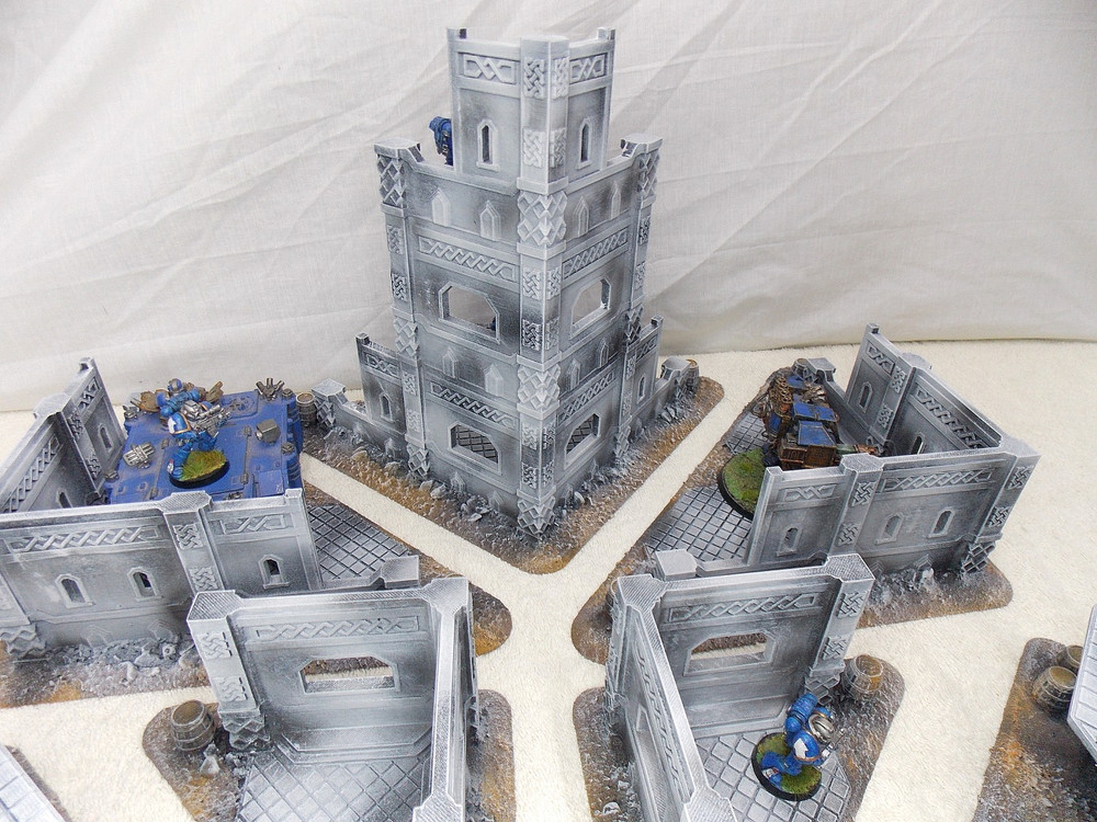WARGAMING TERRAIN PAINTED, MEGA BUNDLE SET OF 9 PIECES
