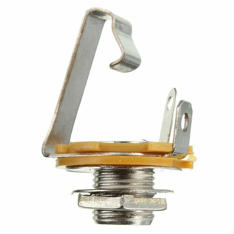 10Pcs Mono 1/4" 6.35mm ID Socket Jack Connector Panel Mount Guitar Plate
