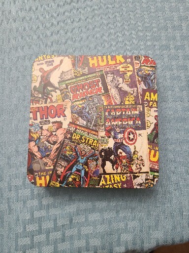 Marvel Superhero Tin  Box; 5” X 5” X 1”