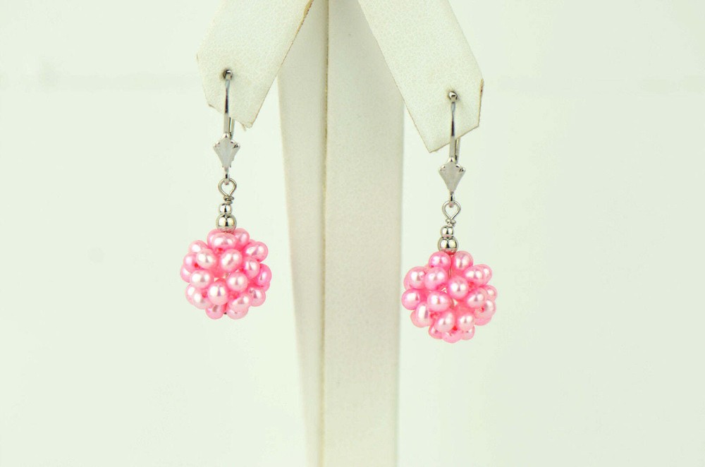 Sterling Silver Genuine Freshwater Earrings