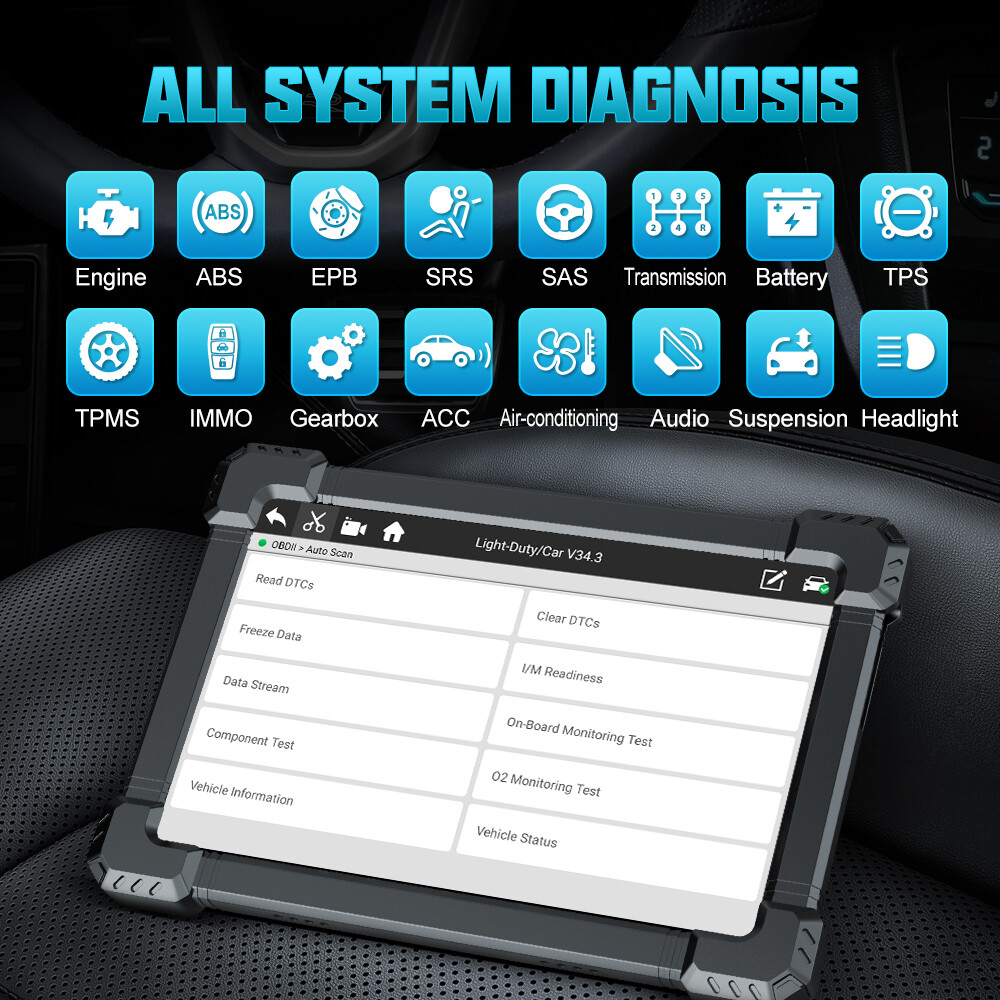 ANCEL X7 Bluetooth OBD2 Scanner Bi-directional Scan Tool Full System Diagnostic