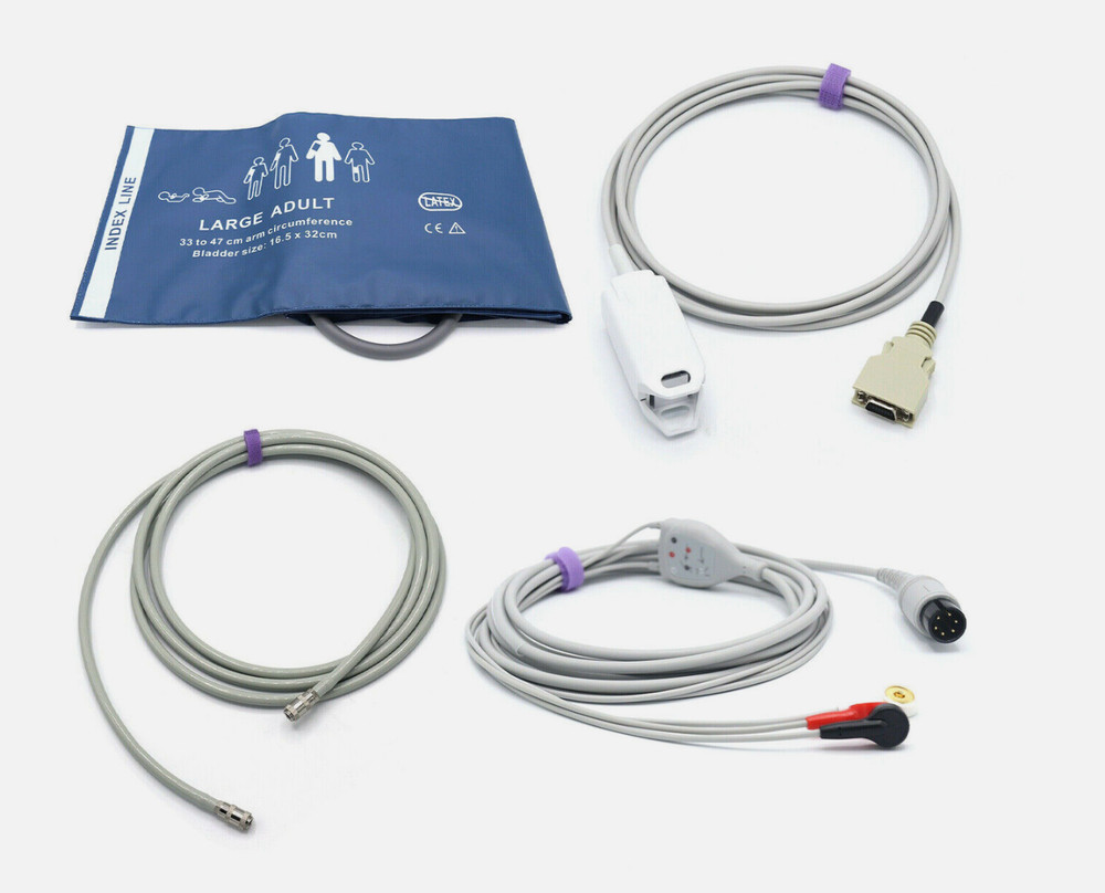 Mindray Accessories Bundle - Cuff, Hose, SpO2 Masimo, ECG - Same Day Shipping