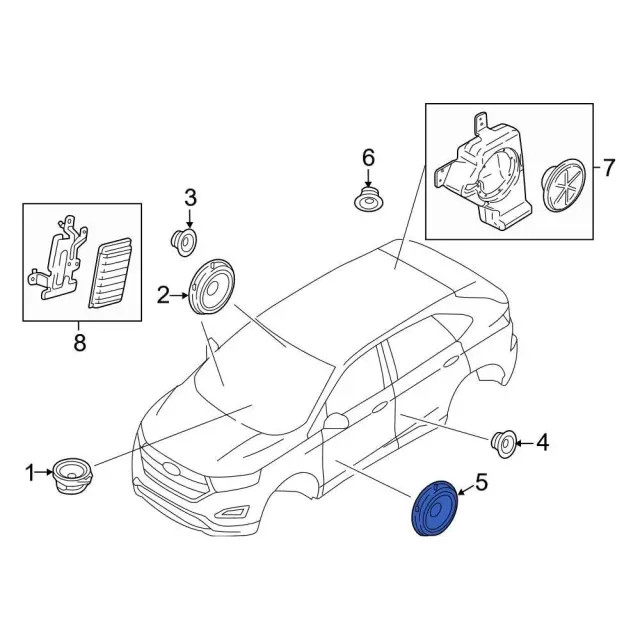 Genuine Ford Inst Panel Speaker ET4Z-18808-G