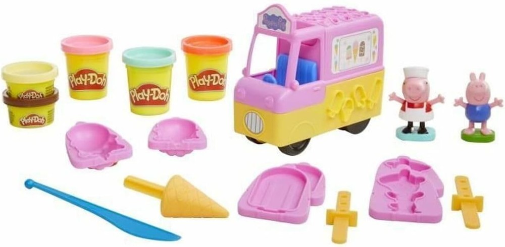 PlayDoh Ice Cream Playset Truck Peppa George Figures Modeling Compound