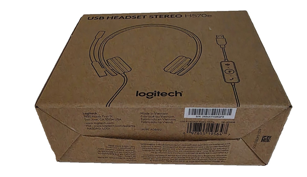 Logitech H570e USB-A Wired Headset with Microphone for PC and Mac