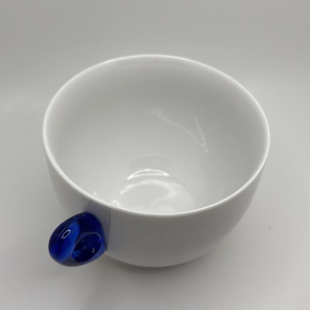 Biesse Cappuccino Mug Italy 70s Retro Blue Plastic Handle