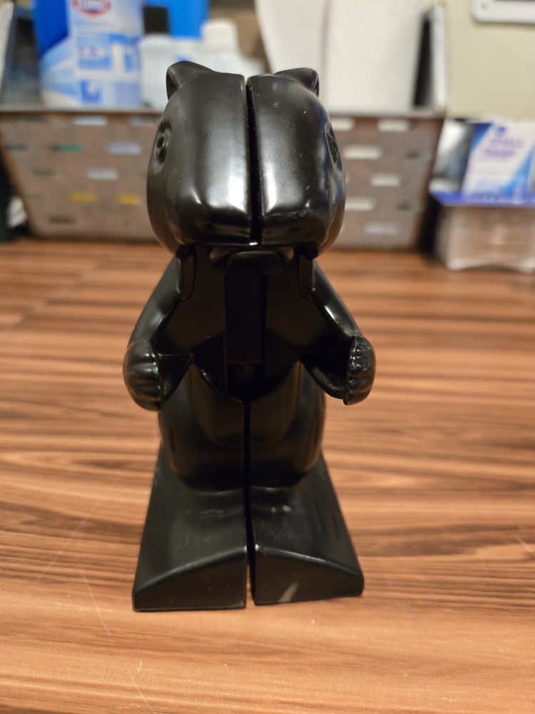 All Metal Squirrel Nut Cracker Black 6"