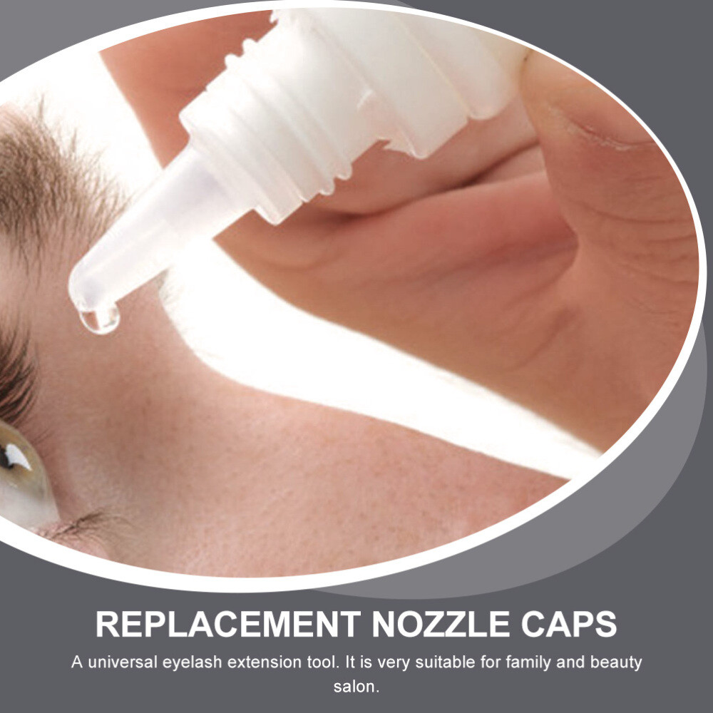 60PCS Spray Nozzle Durable Glue Bottle Caps Nozzle Replacement Caps Eyelash