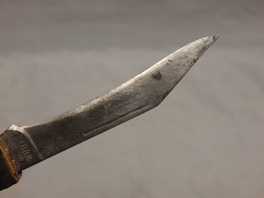 Old Sabre Ireland Leather Wrapped Handle Pocketknife