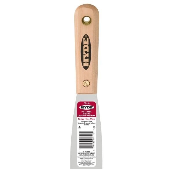 Hyde Tools - Flexible Putty Knife, Hardwood Handle