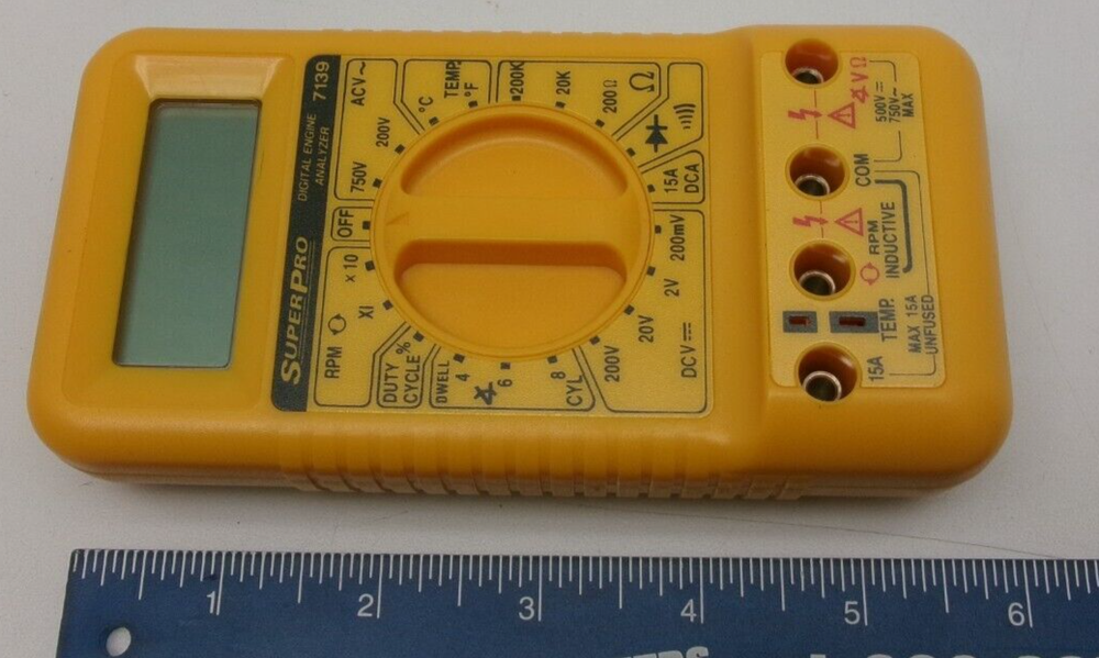 SUPERPRO Model #7139 DIGITAL ENGINE ANALYZER / MULTIMETER KIT #20