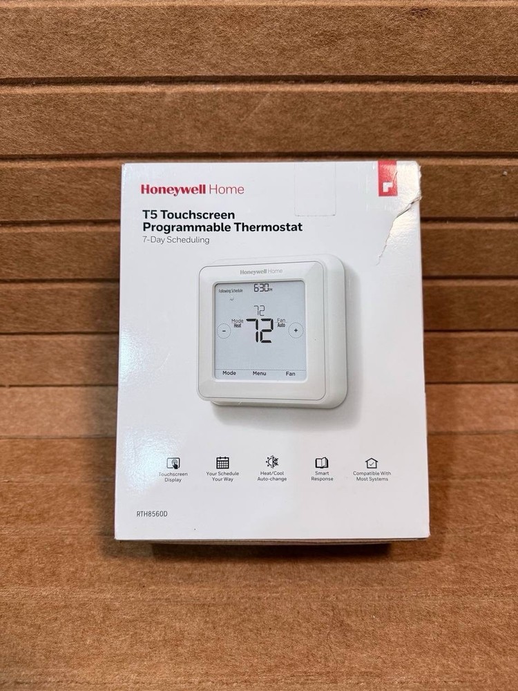 Honeywell RTH8560D1002 Touchscreen Programmable Thermostat White 7-Day