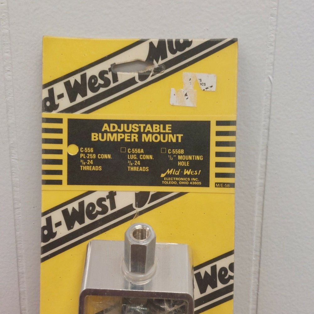 MidWest C-556 PL-259 connect 3/8-24 threads adjustable bumper mount new