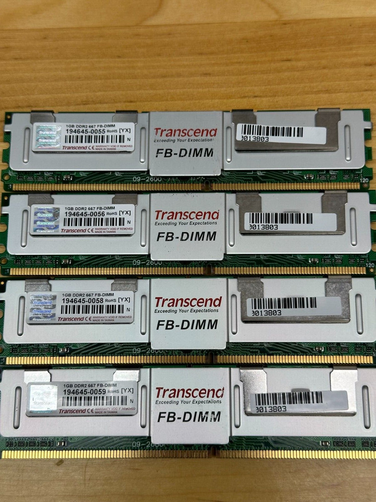 Transcend 8x1GB DDR2-667 PC2-5300 FB-DIMM ECC Registered Buffered Server RAM