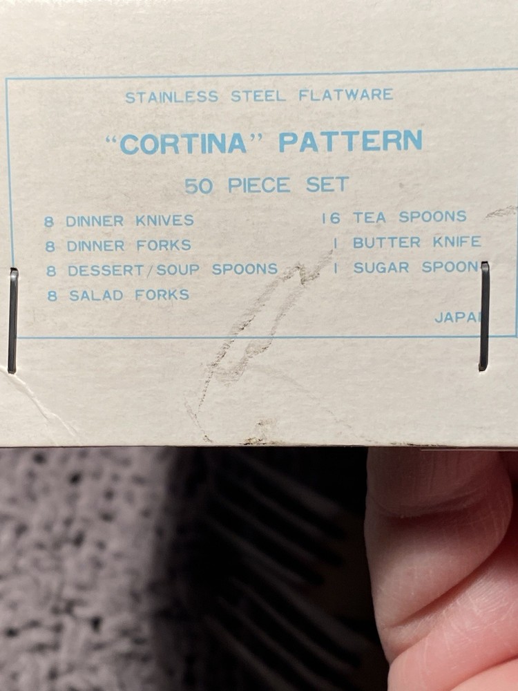 Flatware “Cortina” Pattern Stainless Steel