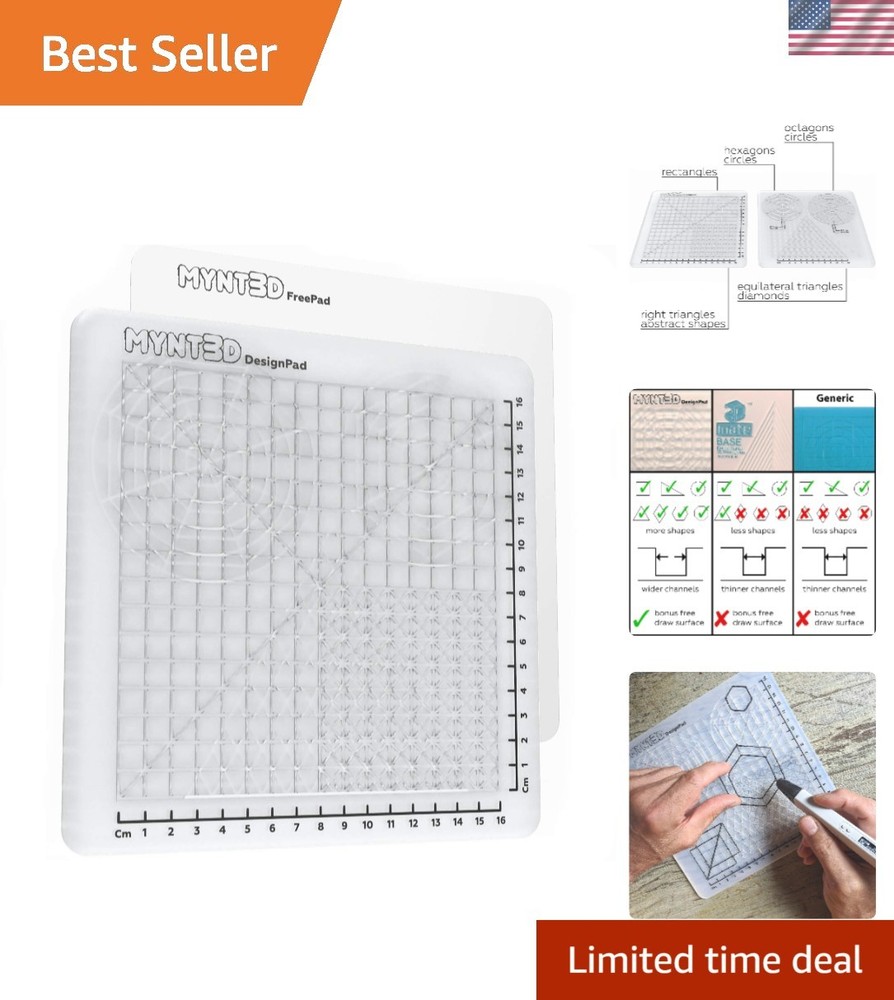 3D Pen Mat Kit DesignPad FreePad Multi Surface Drawing Aid for Adults