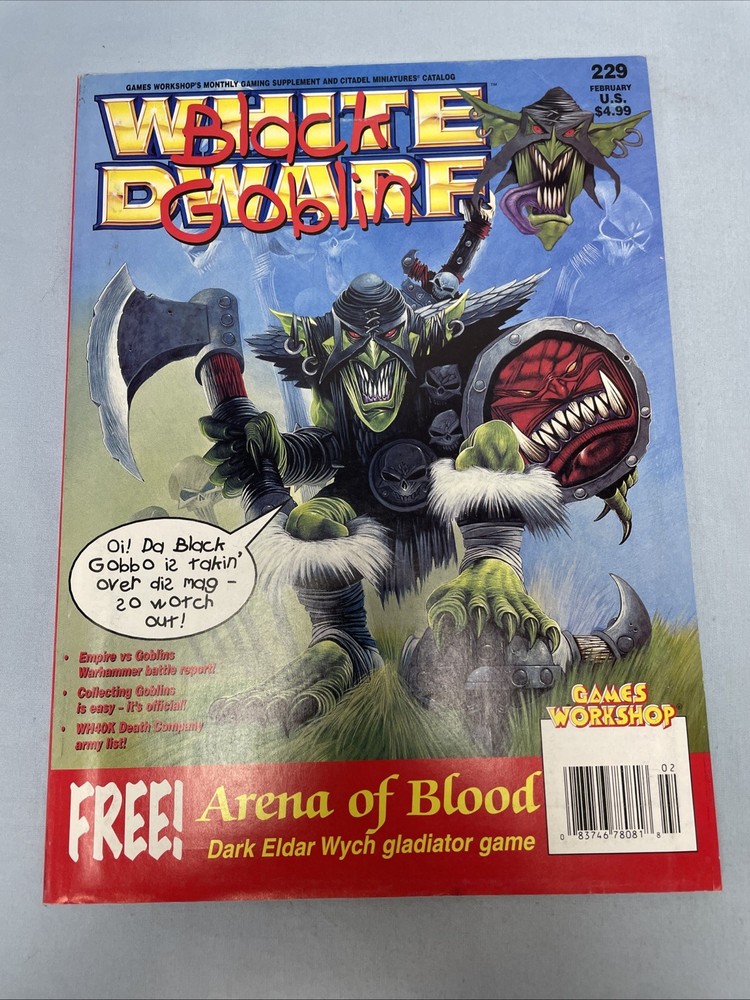 Warhammer Games Workshop White Dwarf Magazine 229 With Map & Unpunched Pieces