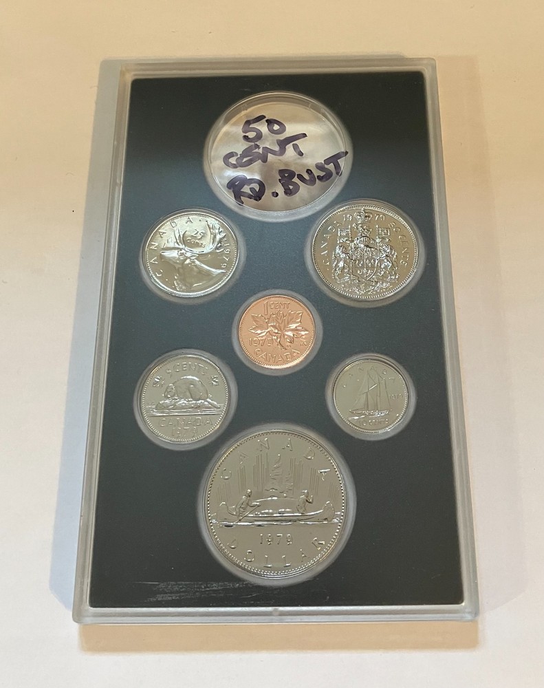 1979 Canada RCM Specimen set. Missing silver dollar.