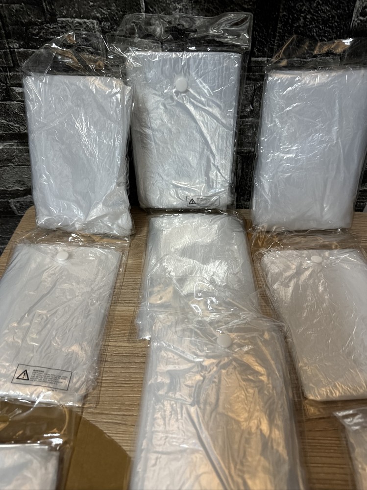 10 Pack Clear Transparent Bulk Poncho Raincoats,Plastic, Disposable and Reusable