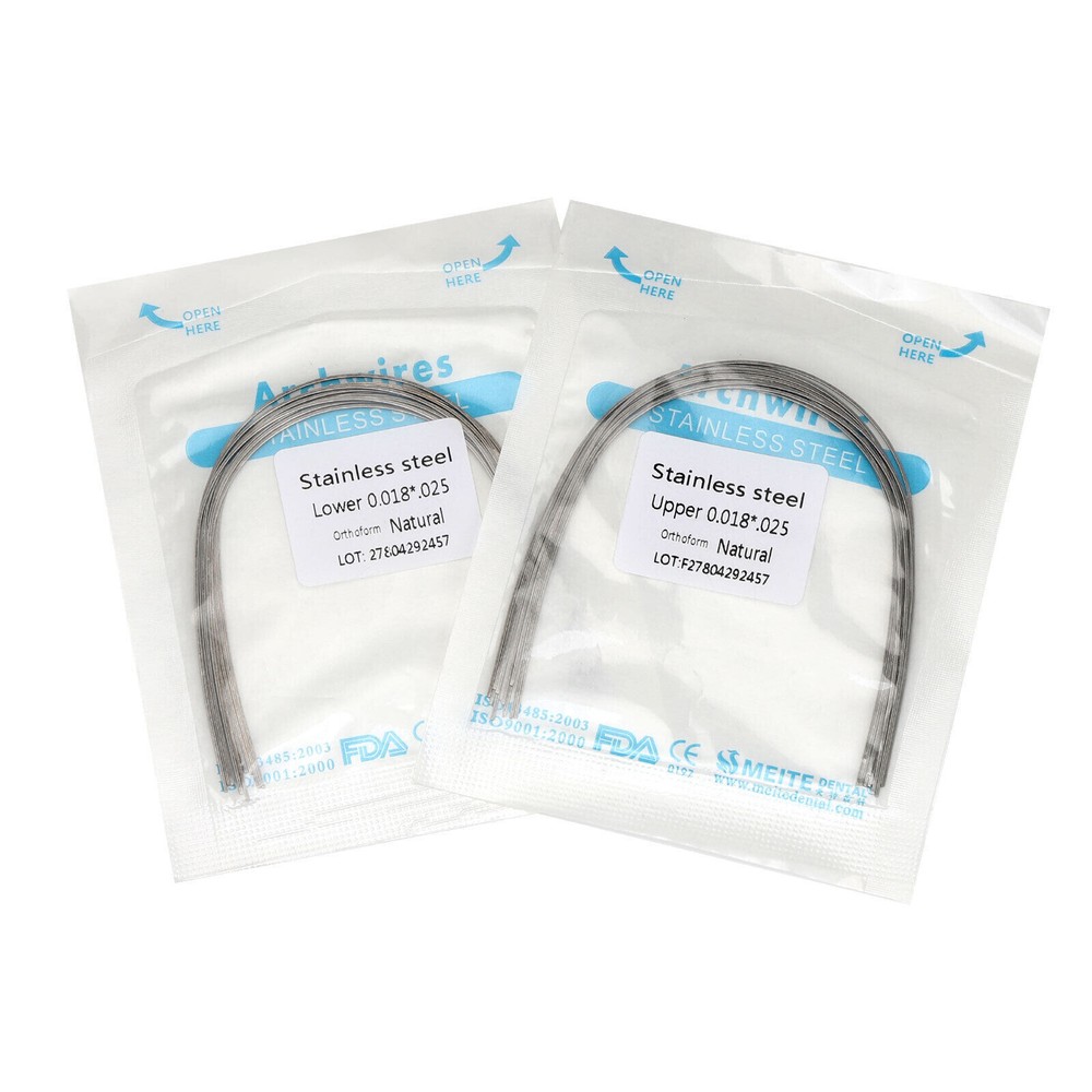 10 Pcs Dental Orthodontic Stainless Steel Natural Form Rectangular Arch Wire