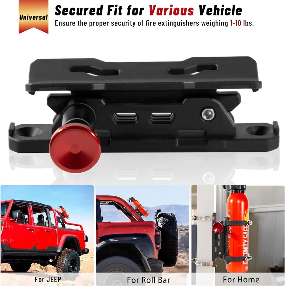 Fire Extinguisher Mount for Vehicle - Quick Release Fire Extinguisher Bracket...