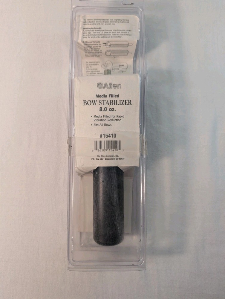 Allen Media Filled Bow Stabilizer 8 oz Vibration Reduction Black Archery