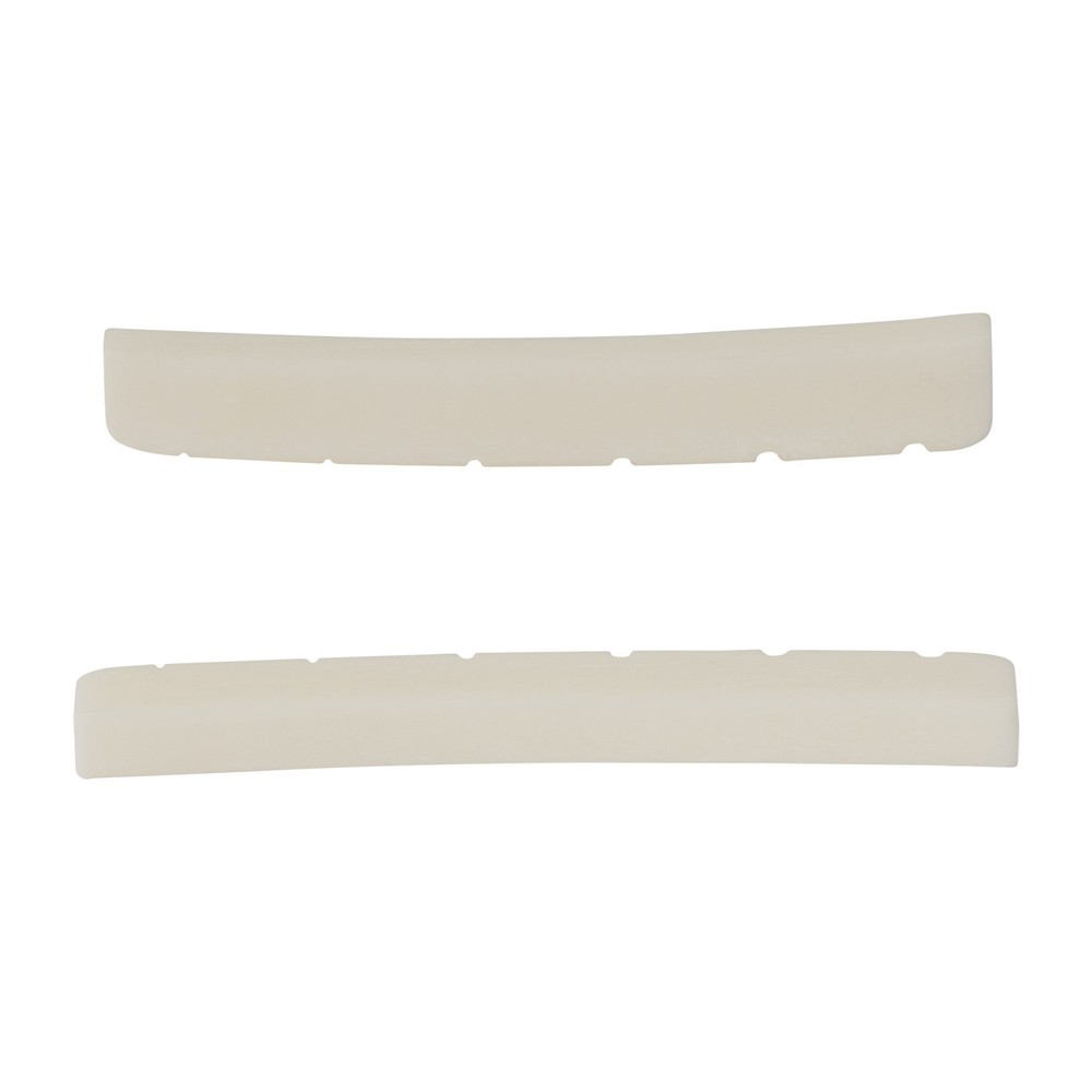 2x Curved Base 7.25"/9.5"/10" Radius Bone Nut White/Unbleached Slotted Bone Nuts