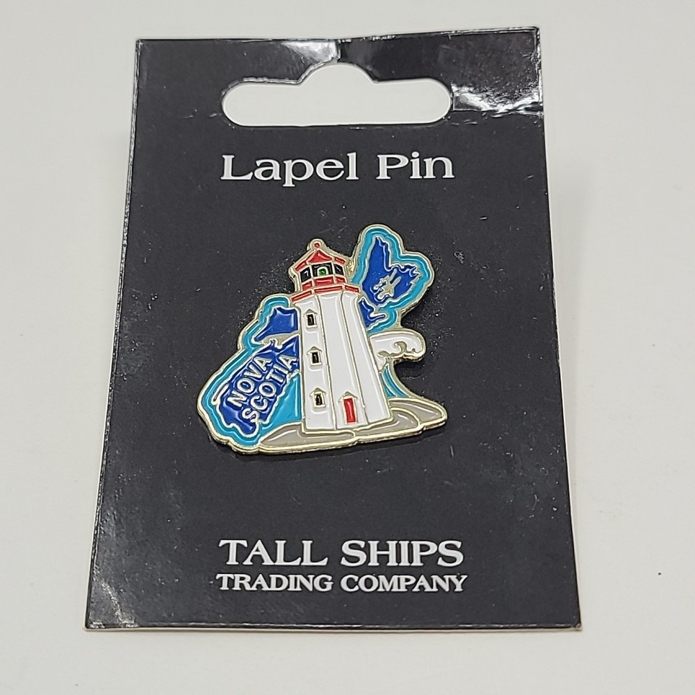 Nova Scotia Canada Lighthouse Lapel Pin 1" New