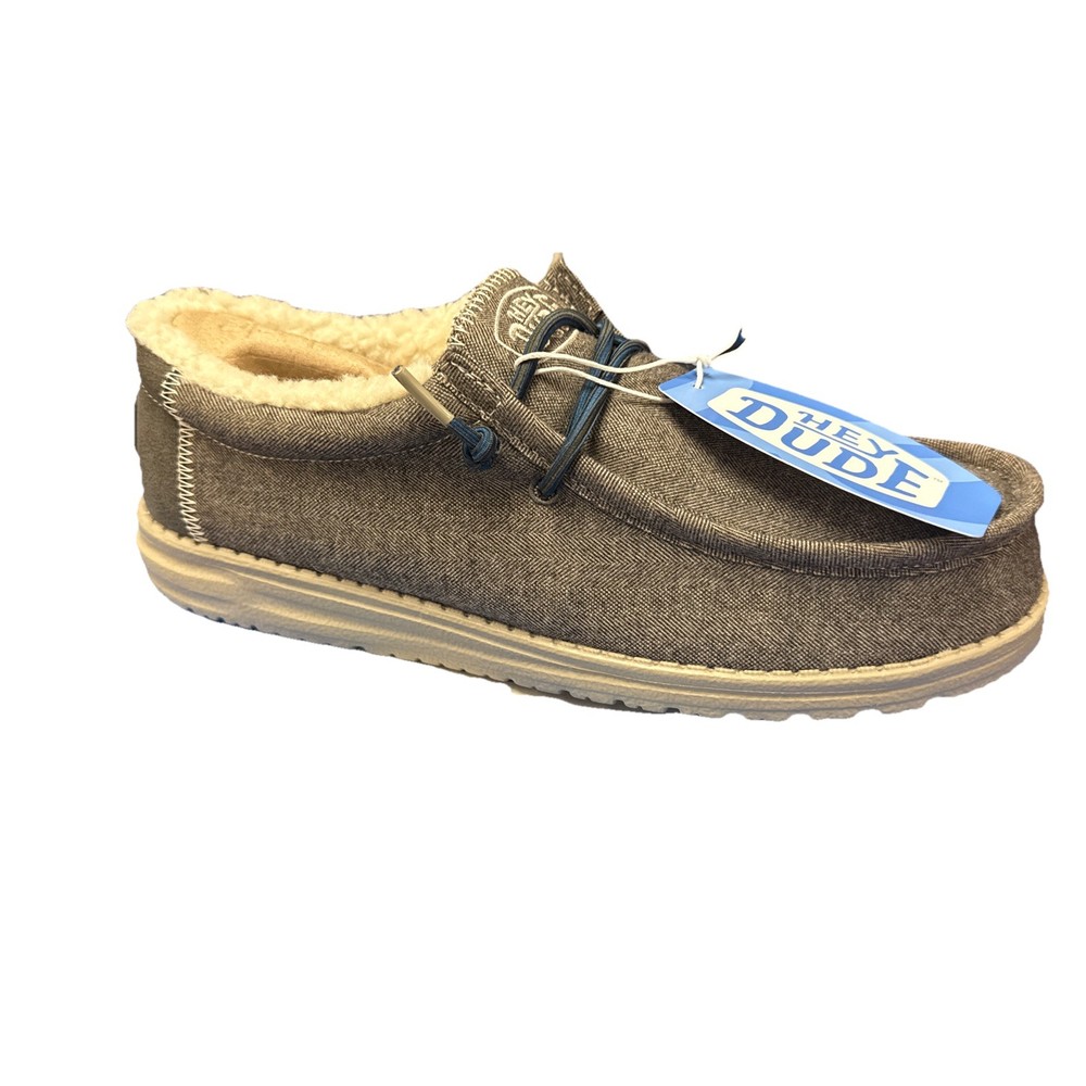 Hey DUDE Wally Herringbone Choco Shoes Men’s Size 8 NWT