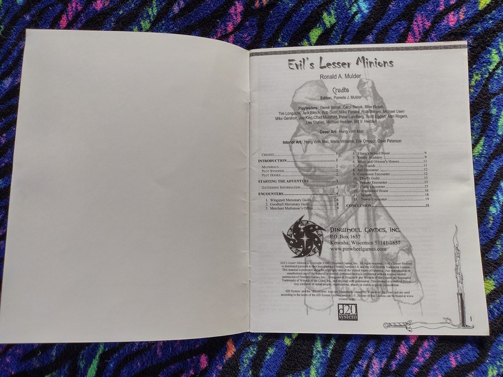 Evil’s Lesser Minions D&D Module Dungeons & Dragons WOTC 3rd Edition