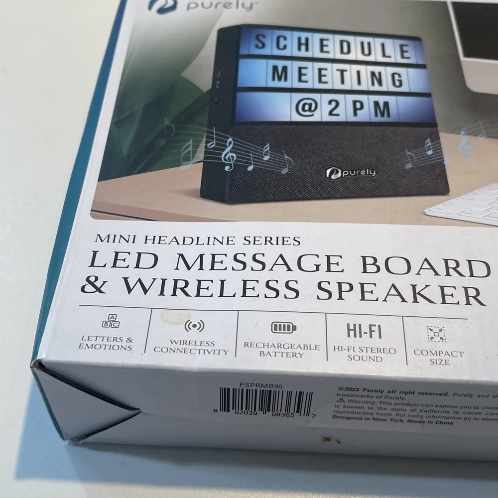 Purely LED Message Board And Wireless Speaker Mini Headline Series PSPRMB95