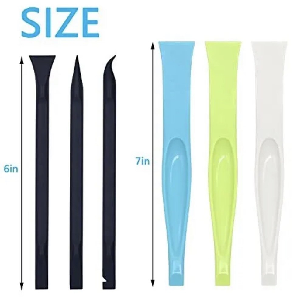 6PC Plastic Scraper Tool Non-Scratch Cleaning Lottery Ticket Scratcher