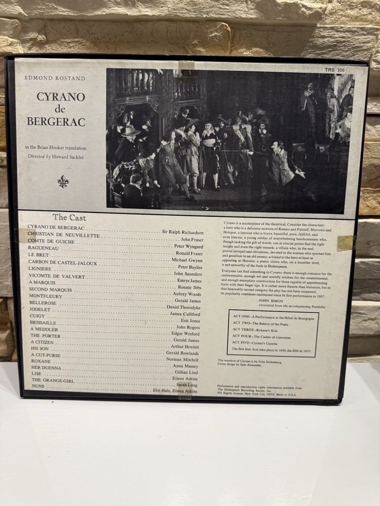 EDMOND ROSTAND CYRANO DE BERGERAC 3 LP
