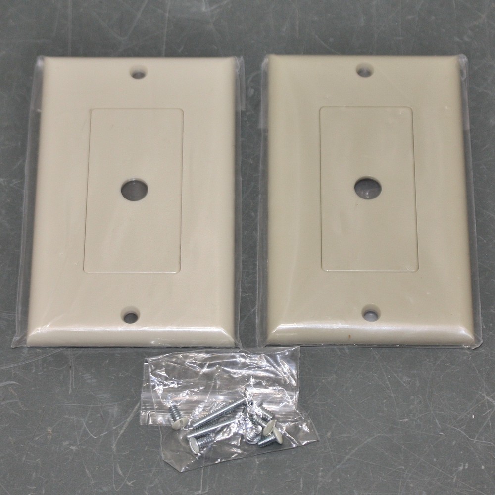 (3) Speco Technologies Volume Control IMP80D, Dial Knob & Plate, White, Almond