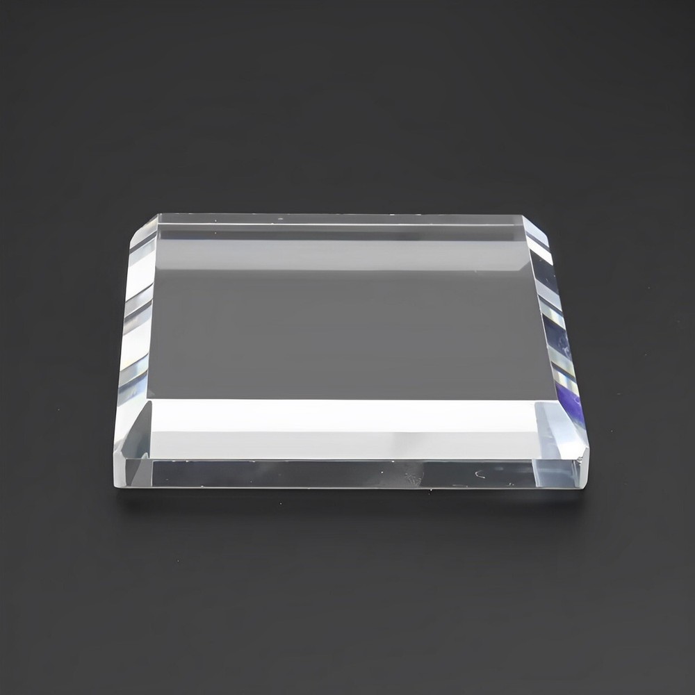 2PCS Crystal Glass Mineral Stand Base