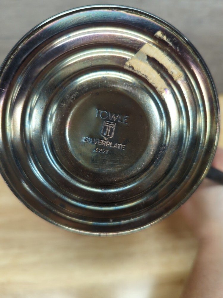 Towel Silver Plate Chamber Candlestick Holder