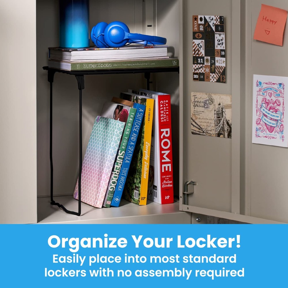 Stac-A-Shelf Locker Organizer Shelf, Stackable, Extra Tall, Fits Standard Siz...
