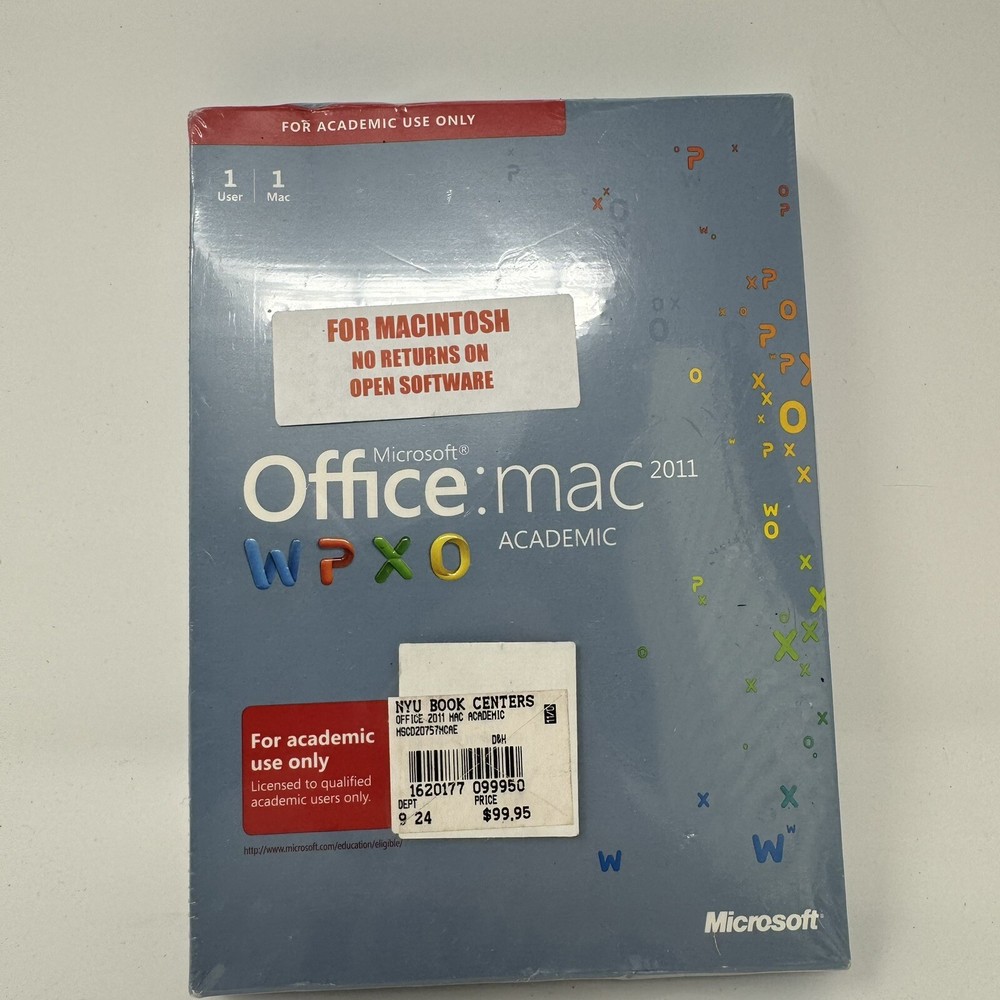Microsoft Office 2011 Mac Full Version Academic Brand New Sealed