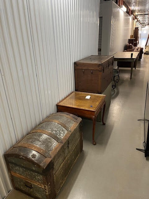 Antique Trunks and Sideboard Table (LOCAL PICKUP ONLY)