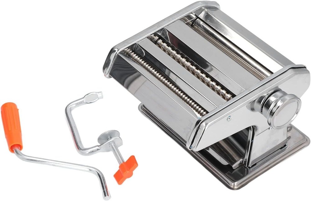 Pasta Maker Machine, Manual Noodle Pressing Machine with Adjustable Thickness Se